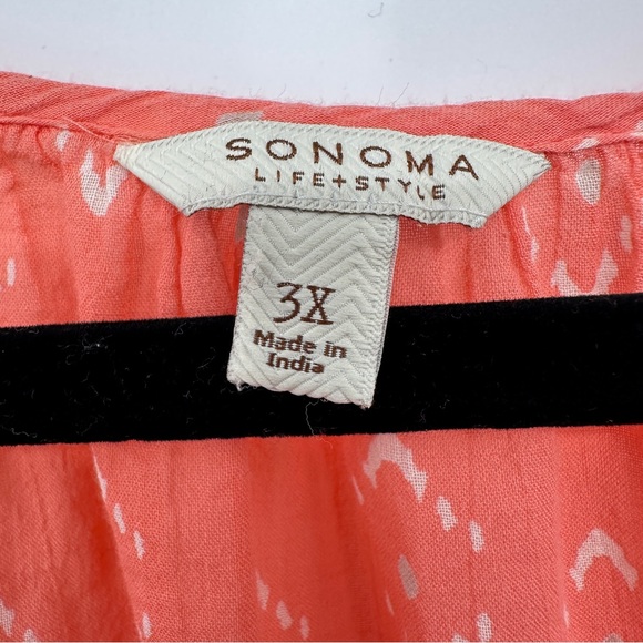 Westbound Navy Sonoma Coral Button Up Tops 3/4 Sleeves Plus Size 3X Set of 2 - Picture 9 of 16